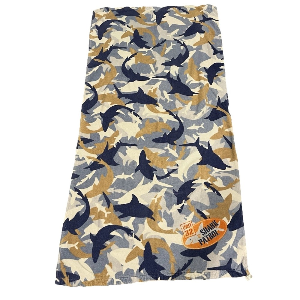 Kids beach towel Shark Patrol‎ 55x27 Pool Towel Camp Beach